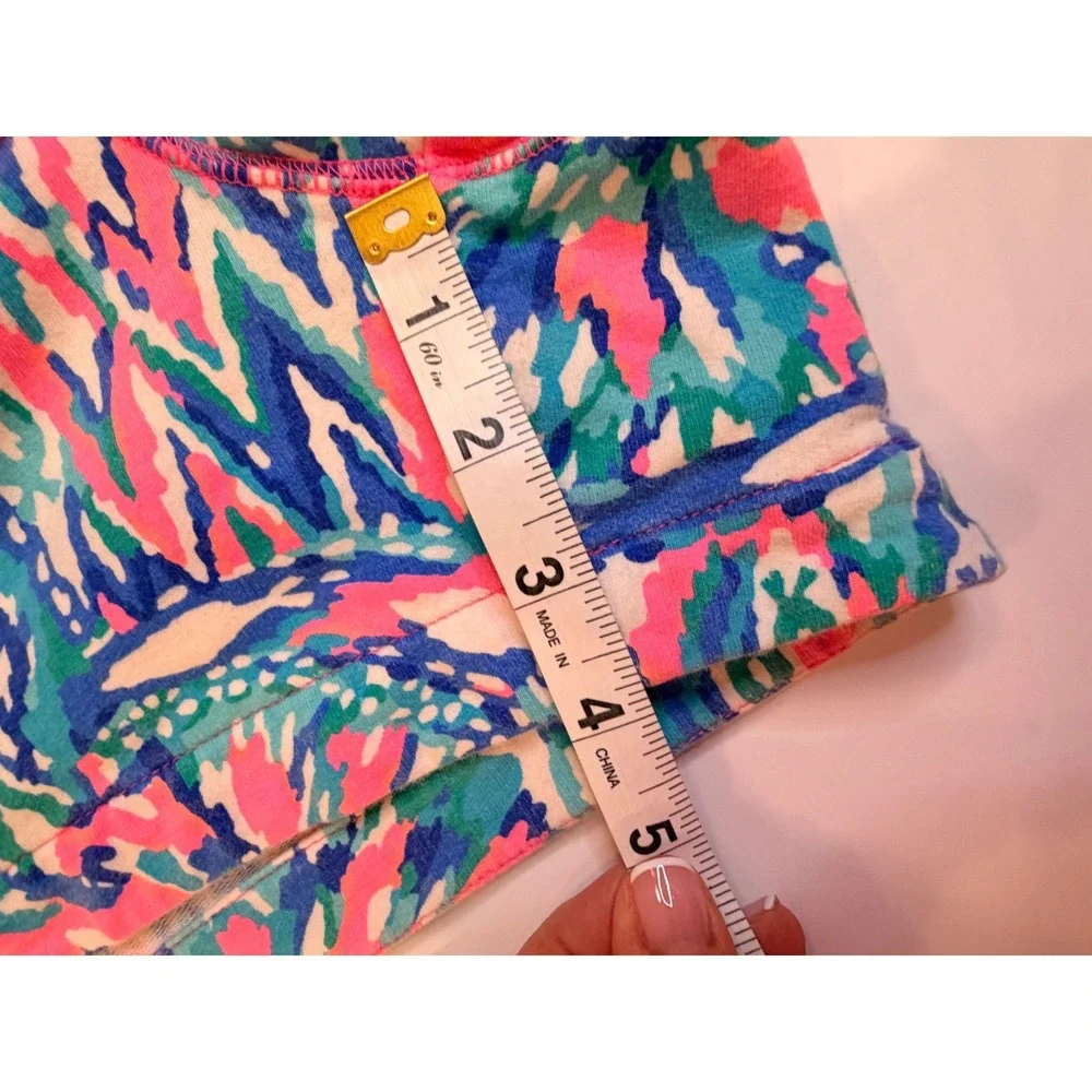 Lilly Pulitzer Buttercup Knit Shorts Pink Blue Abstract Floral Style 23828 Small - Picture 4 of 9
